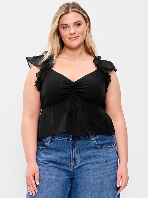 Image number 7 showing, Flutter-Sleeve Fit & Flare Top
