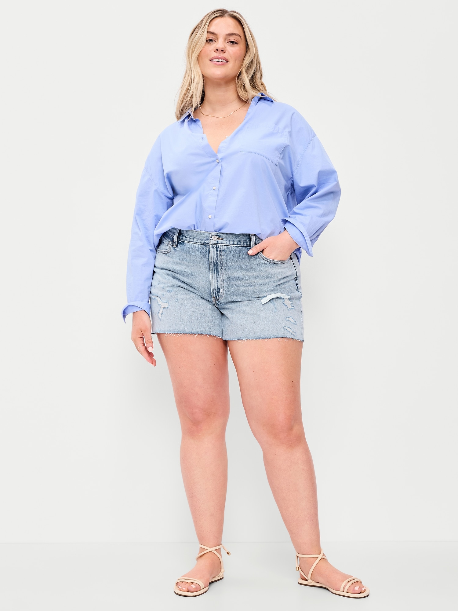 High-Waisted OG Cut-Off Jean Shorts - 4-inch inseam