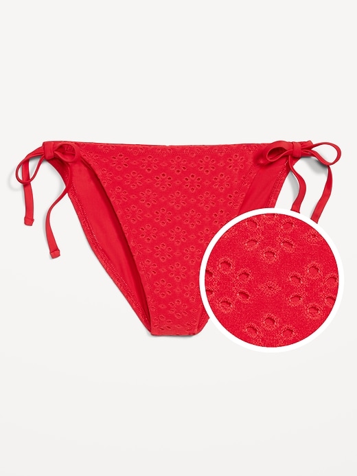 Image number 4 showing, Eyelet String Bikini Swim Bottoms
