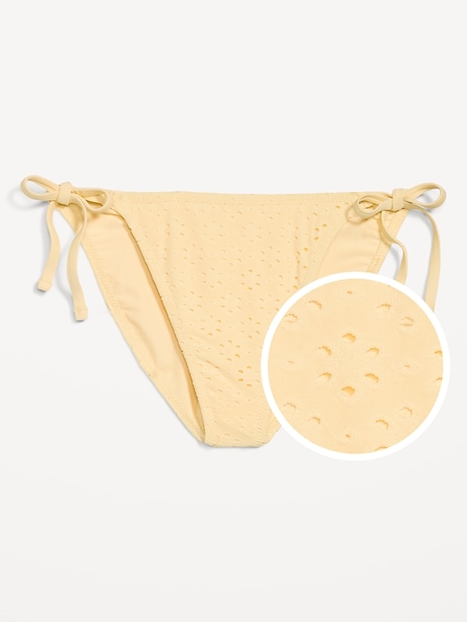 Image number 4 showing, Eyelet String Bikini Swim Bottoms