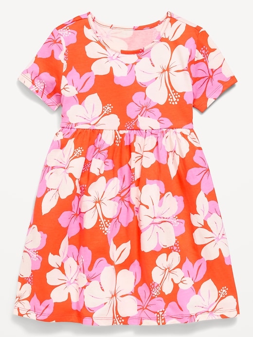Image number 1 showing, Printed Short-Sleeve Dress for Toddler Girls