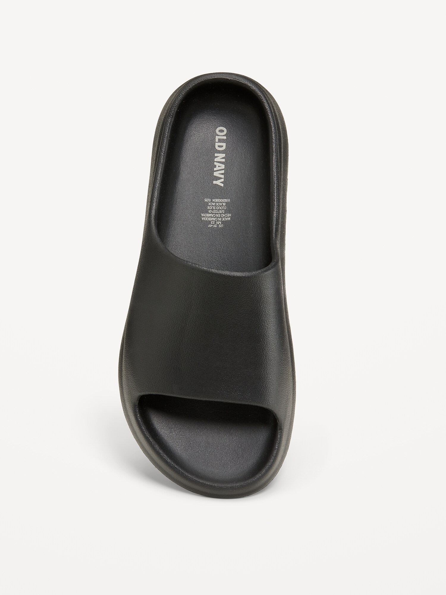 Детские сандалии Old Navy Cloud Slide Sandals (Partially Plant-Based), цвет: Чёрный — фото 2