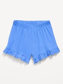 Image number 1 showing, Ribbed Ruffled Shorts for Toddler Girls