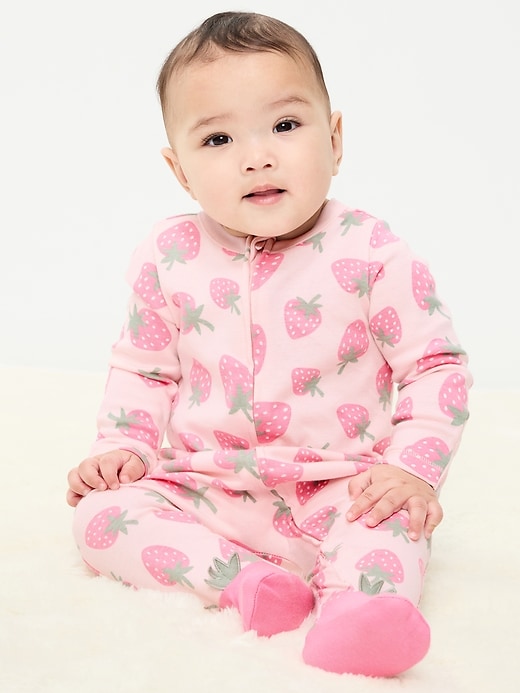 Image number 1 showing, 2-Way-Zip Sleep & Play Footed One-Piece for Baby