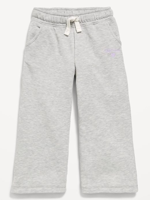 Image number 1 showing, Logo-Graphic Wide-Leg Sweatpants for Toddler Girls