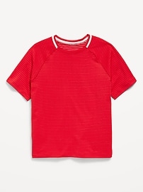 Image number 2 showing, Short-Sleeve Textured Mesh Performance T-Shirt for Boys
