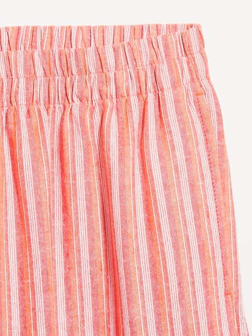 Image number 3 showing, High-Waisted Linen-Blend Wide-Leg Pants