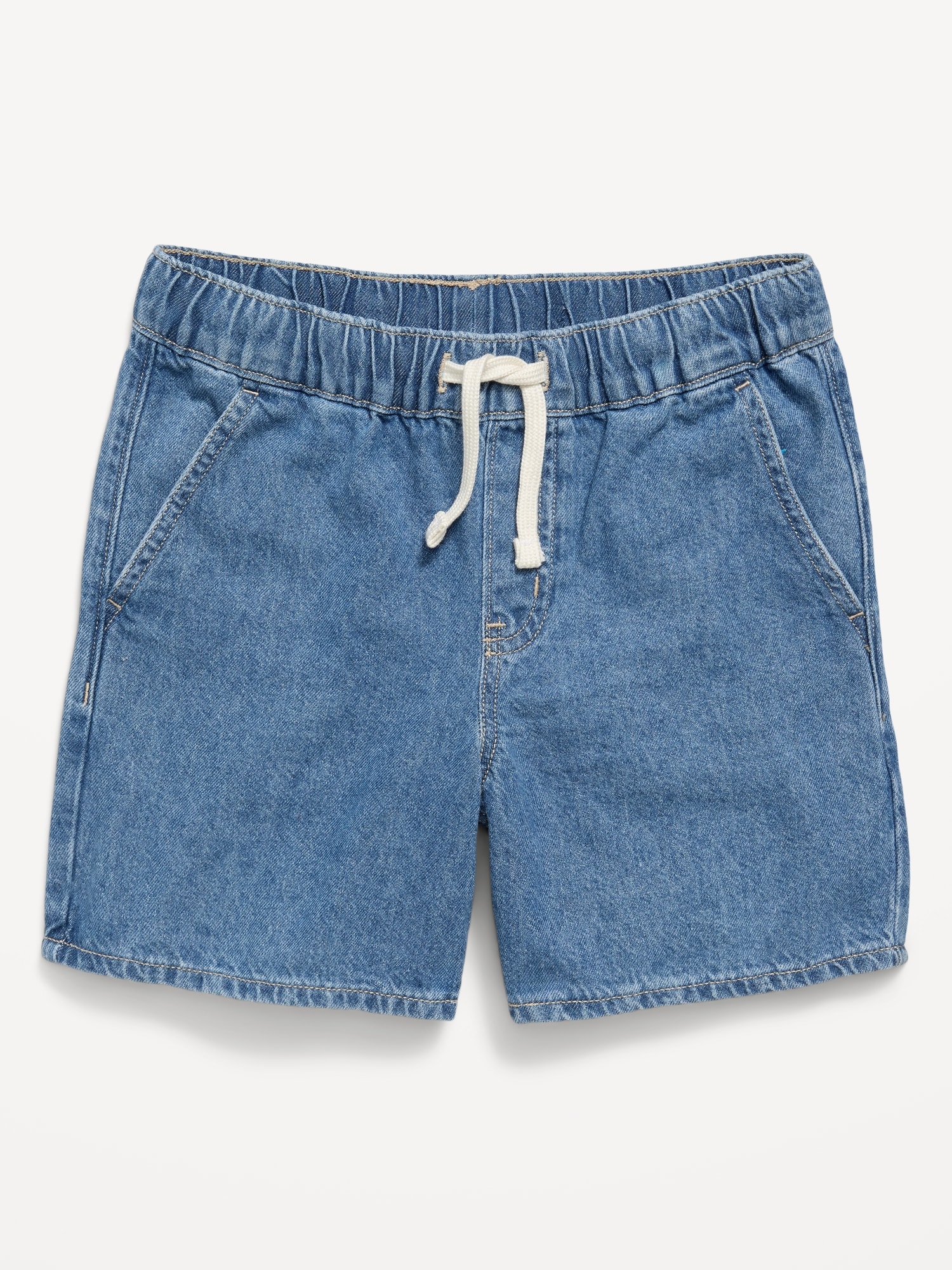 Above Knee Super Baggy Pull-On Jean Shorts for Boys