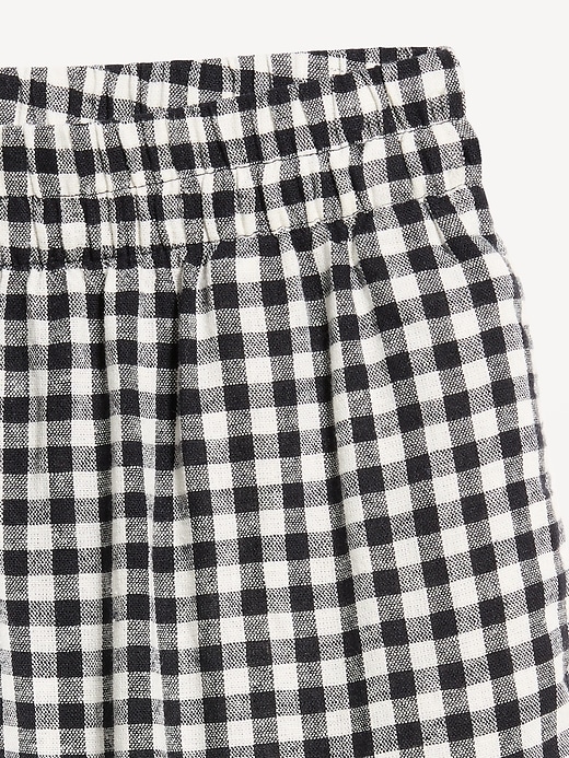 Image number 2 showing, High-Waisted Linen-Blend Straight-Leg Pants