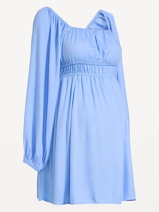 Image number 1 showing, Maternity Long-Sleeve Fit & Flare Dress