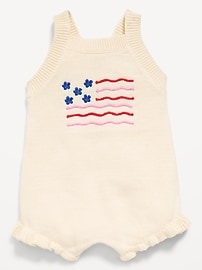 Image number 1 showing, Sleeveless Sweater-Knit One-Piece Romper for Baby