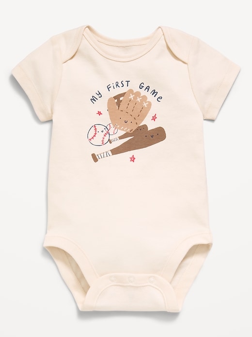 Image number 1 showing, Short-Sleeve Graphic Bodysuit for Baby