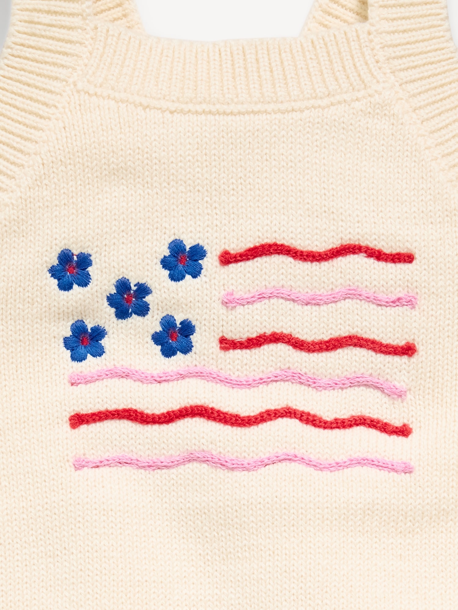 Sleeveless Sweater-Knit One-Piece Romper for Baby