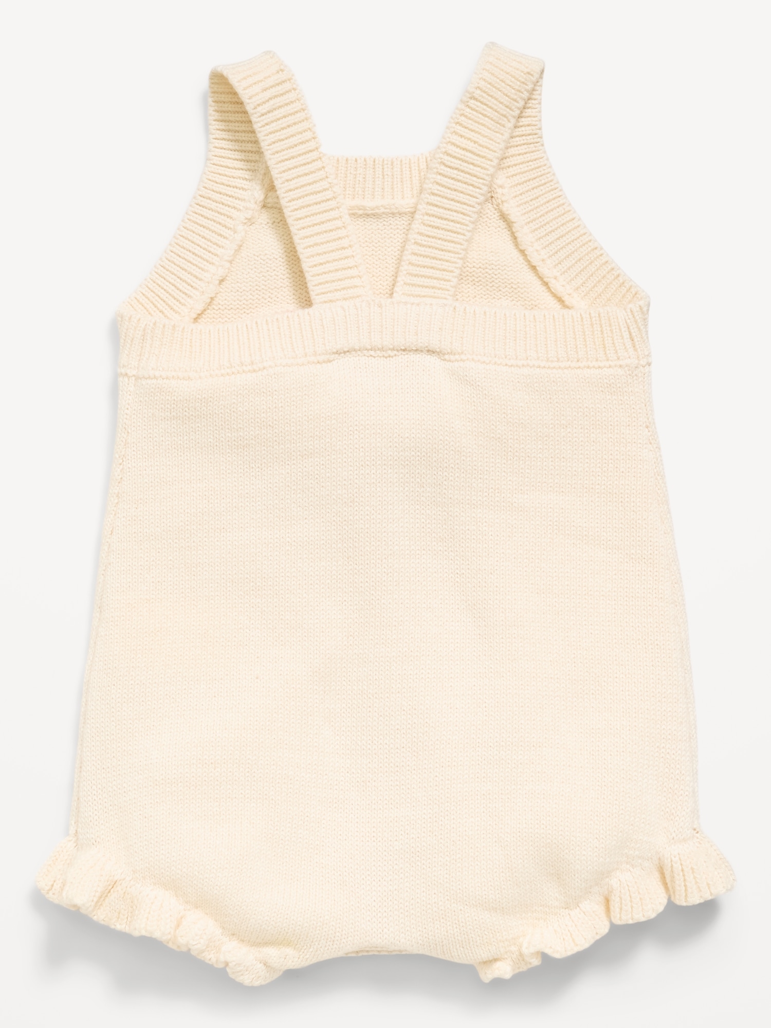 Sleeveless Sweater-Knit One-Piece Romper for Baby