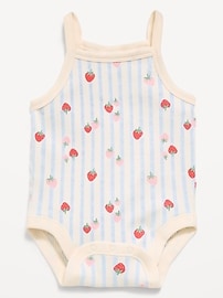 Image number 1 showing, Printed Ribbed Cami Bodysuit for Baby