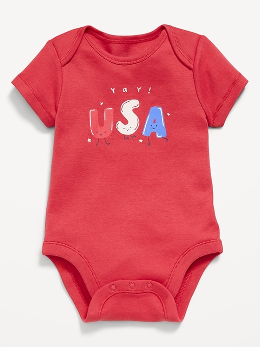 Image number 1 showing, Short-Sleeve Graphic Bodysuit for Baby