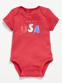 Image number 1 showing, Short-Sleeve Graphic Bodysuit for Baby