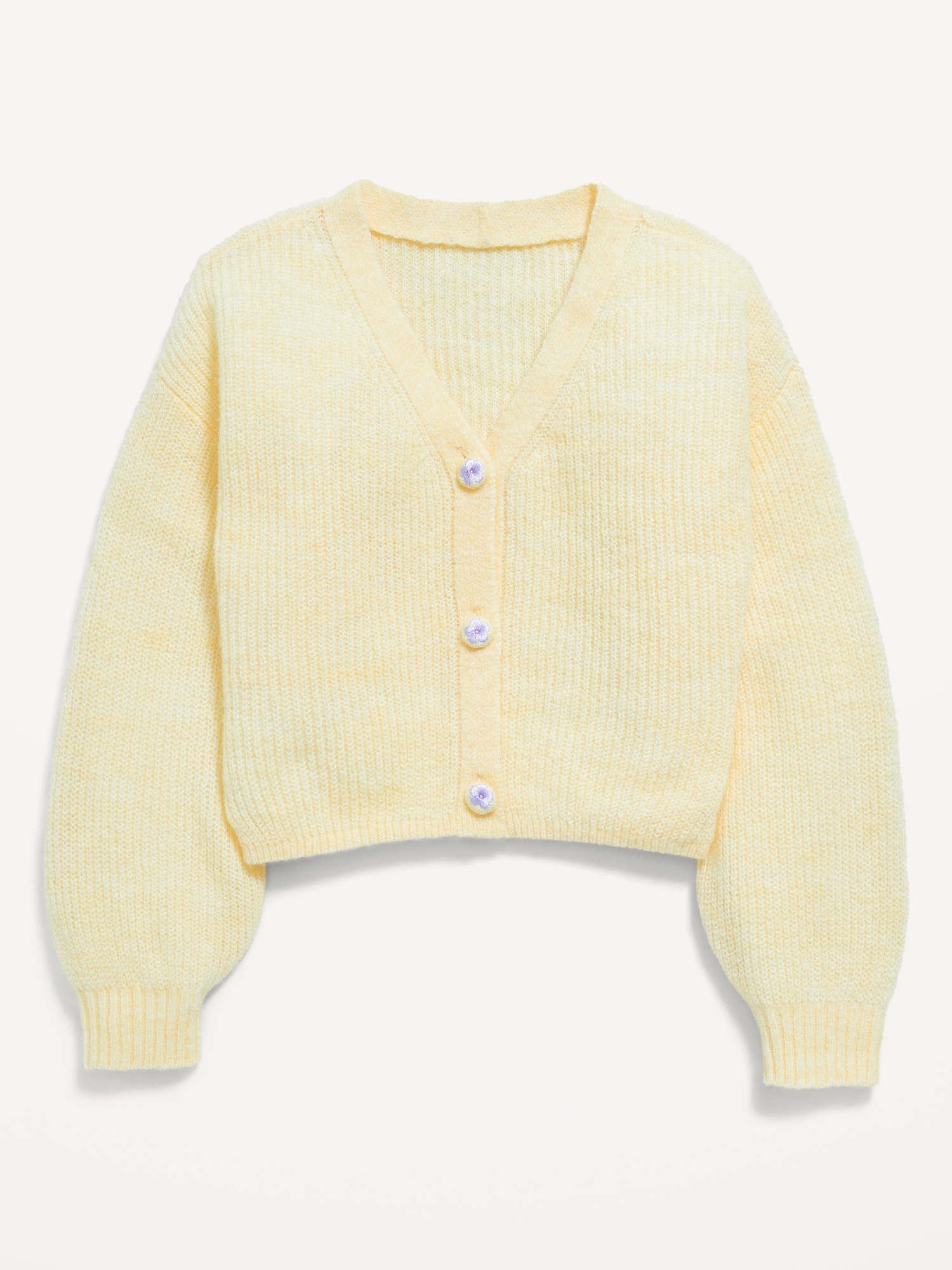 Button-Front Cardigan Sweater for Girls