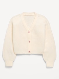 Image number 2 showing, Button-Front Cardigan Sweater for Girls