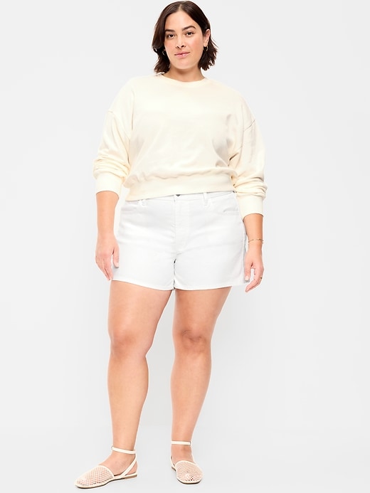 Image number 5 showing, High-Waisted Wow Jean Shorts -- 3-inch inseam