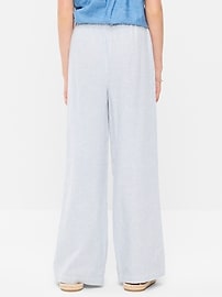 Image number 2 showing, Striped Linen-Blend Wide-Leg Pants for Girls