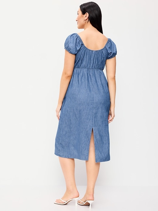 Image number 8 showing, Short-Sleeve Scoop-Neck Midi Dress