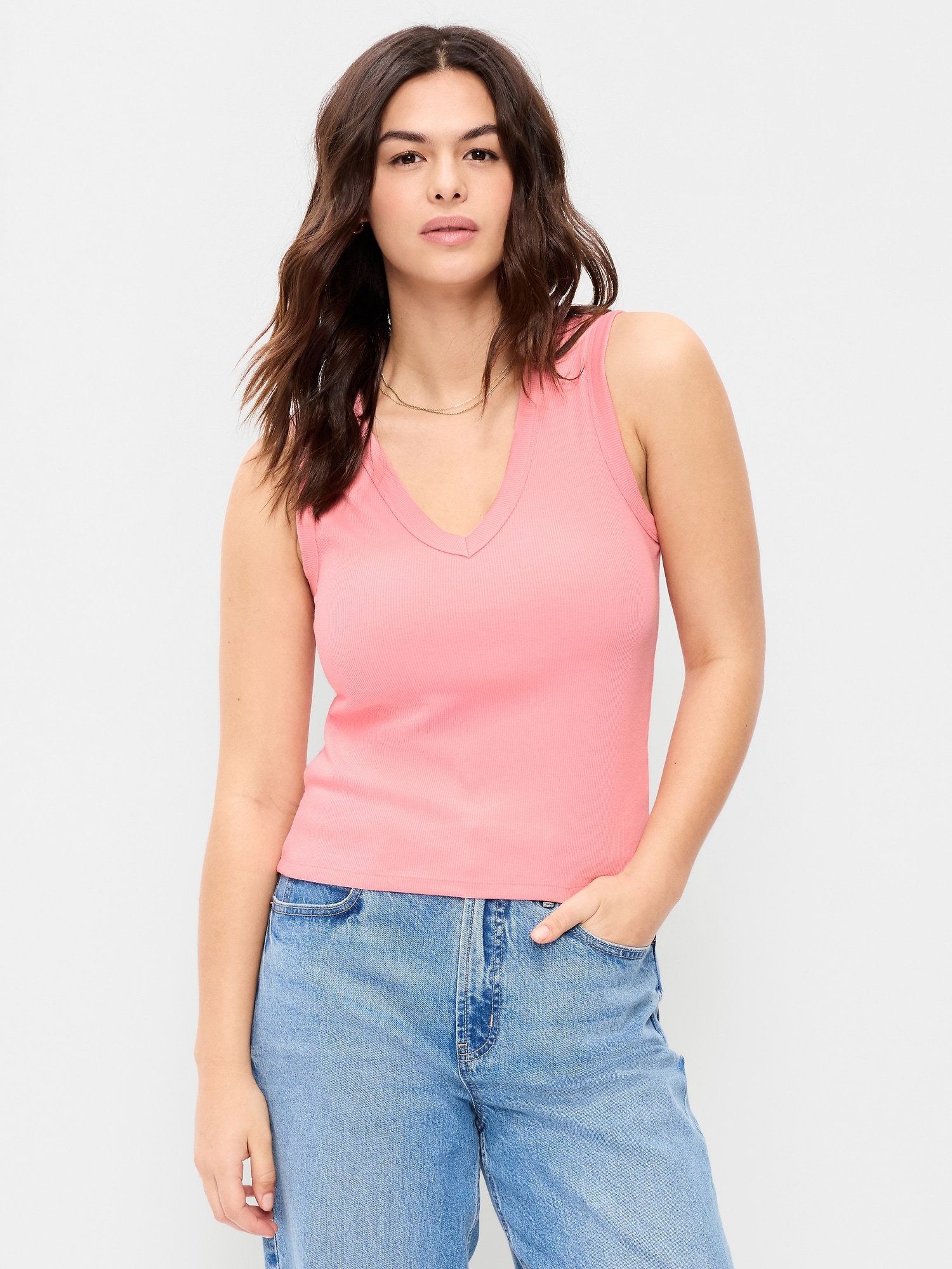 Snug Crop V-Neck Tank Top