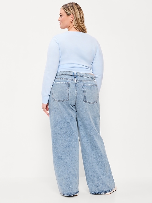 Image number 8 showing, Low-Rise Baggy Wide-Leg Jeans