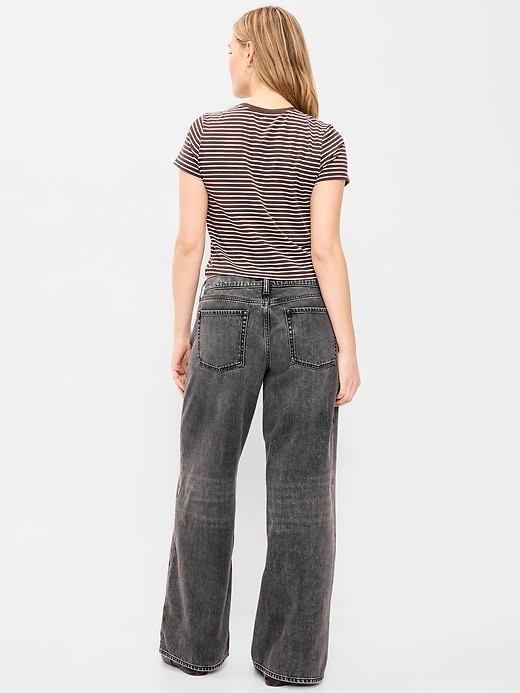 Image number 7 showing, Low-Rise Baggy Wide-Leg Jeans