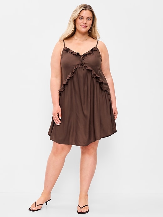 Image number 7 showing, Ruffle-Trim Asymmetrical Mini Dress