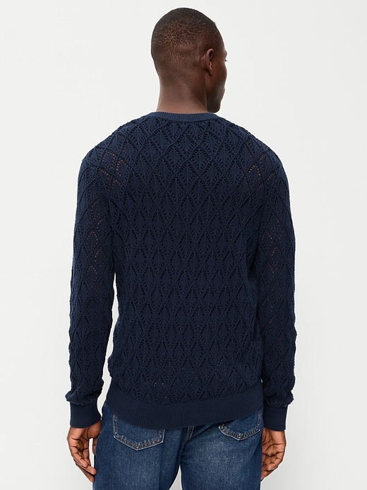 Image number 2 showing, Pointelle V-Neck Sweater