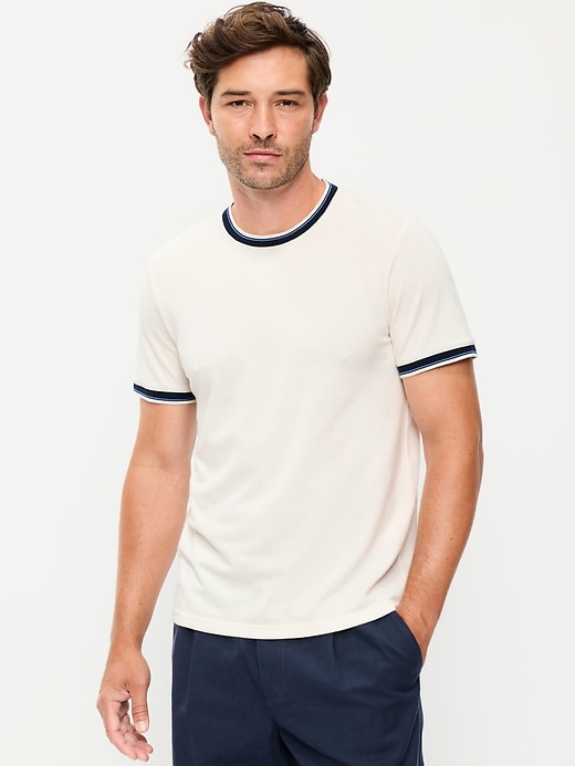 Image number 1 showing, Crew-Neck Pique T-Shirt