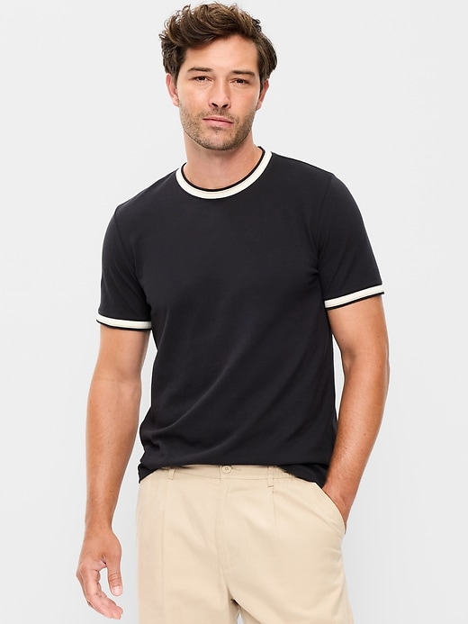 Image number 1 showing, Crew-Neck Pique T-Shirt