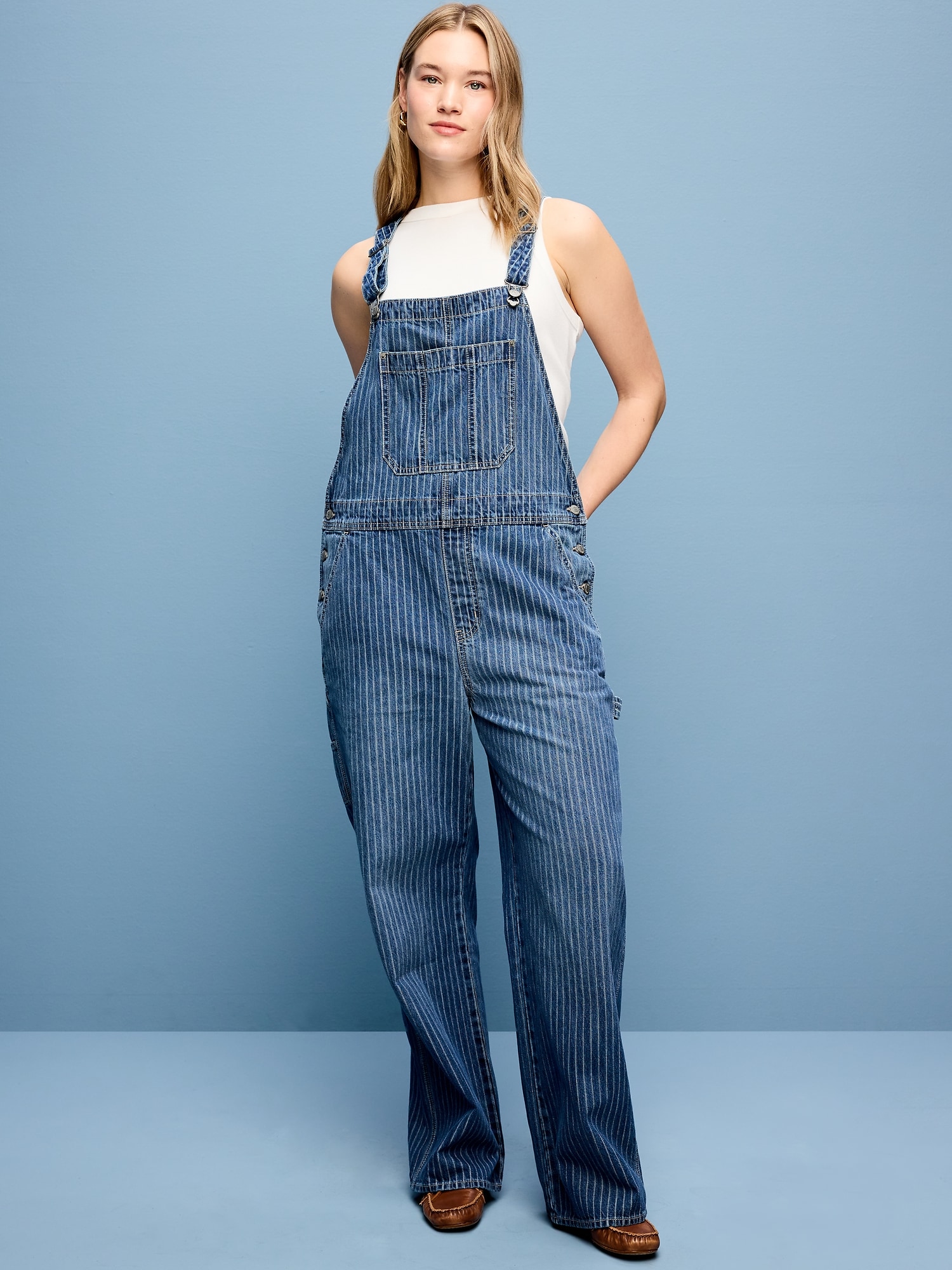 Baggy Wide-Leg Overalls