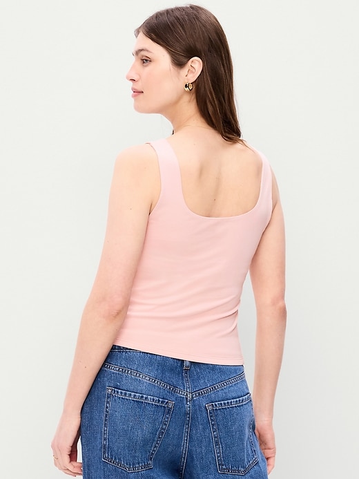 Image number 2 showing, Hug Double-Layer Scoop-Neck Tank Top