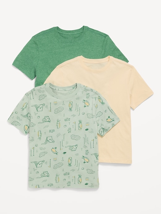 Image number 1 showing, Softest Short-Sleeve T-Shirt 3-Pack for Boys