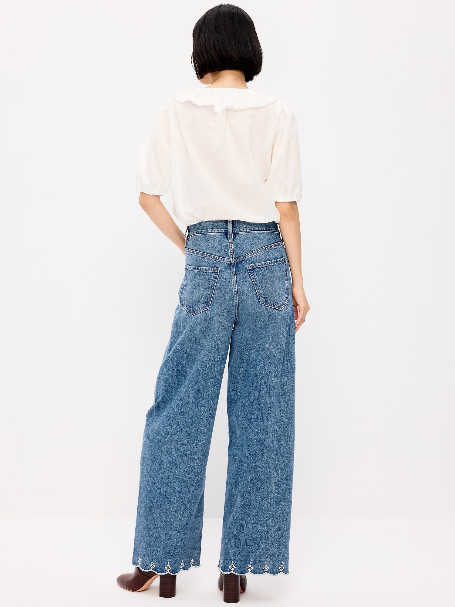 High-Waisted Baggy Wide-Leg Jeans