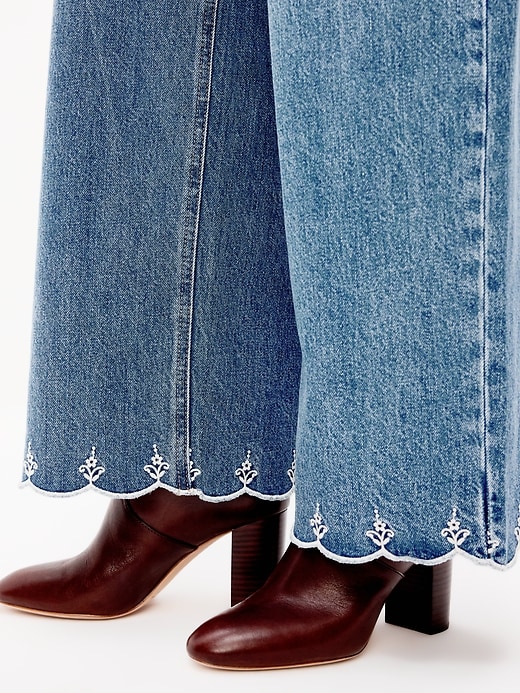 Image number 5 showing, High-Waisted Baggy Wide-Leg Jeans