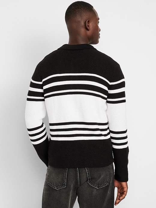 Image number 2 showing, Long-Sleeve Collar Polo Sweater