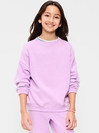 Image number 1 showing, Oversized Long-Sleeve Tunic Sweatshirt for Girls