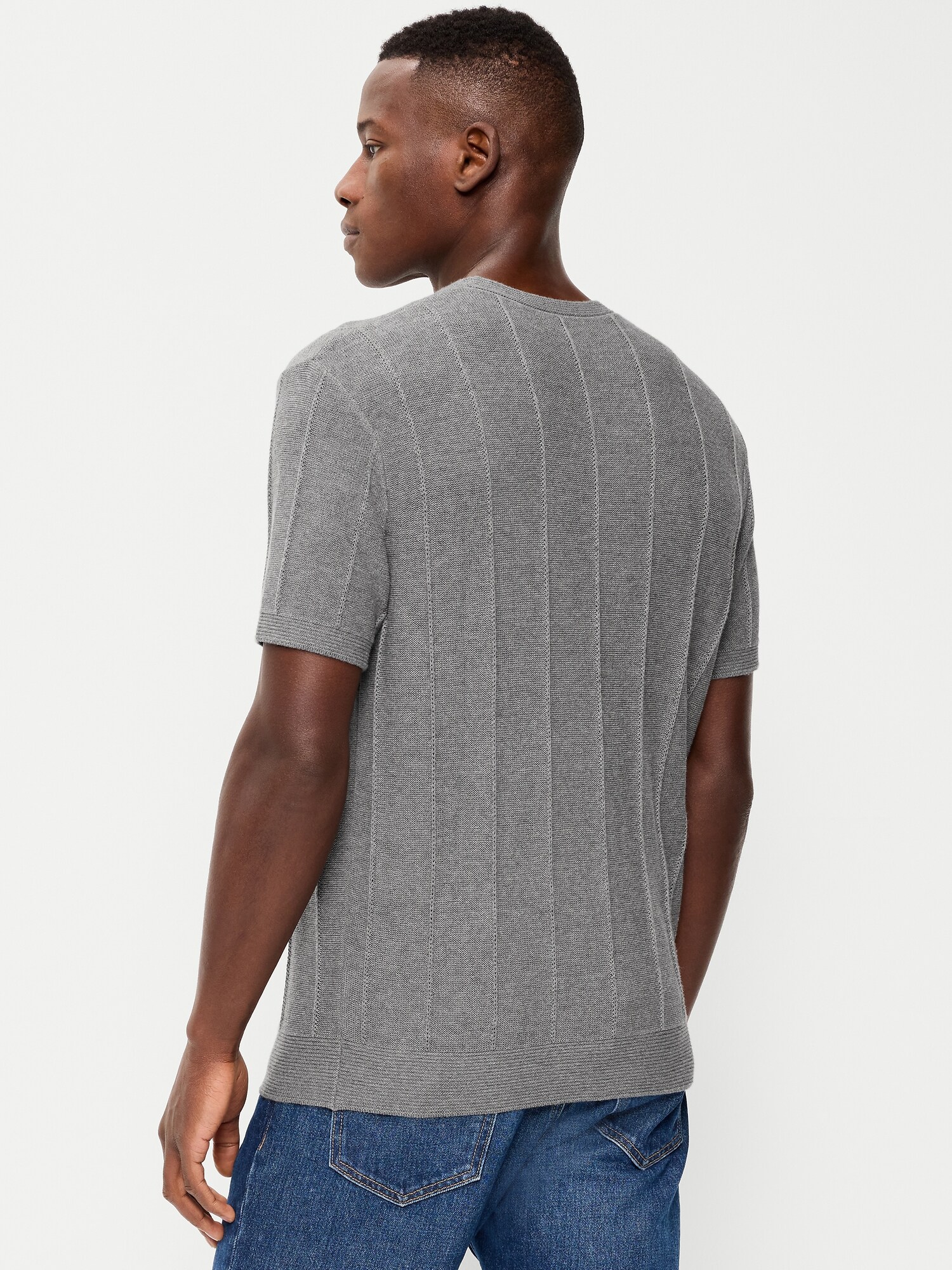 Мужской свитер Old Navy Relaxed Sweater T-Shirt, цвет: Серый — фото 2