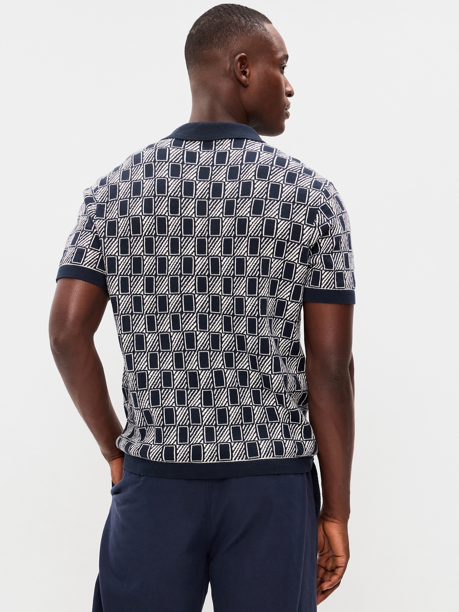 Short-Sleeve Sweater Shirt