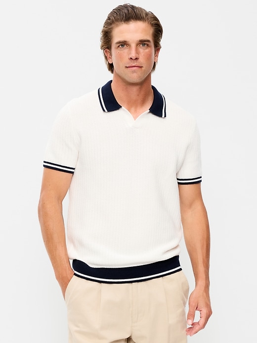Image number 1 showing, Striped Polo Sweater