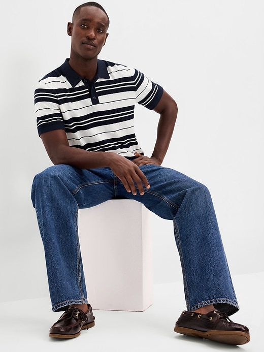 Image number 3 showing, Striped Polo Sweater