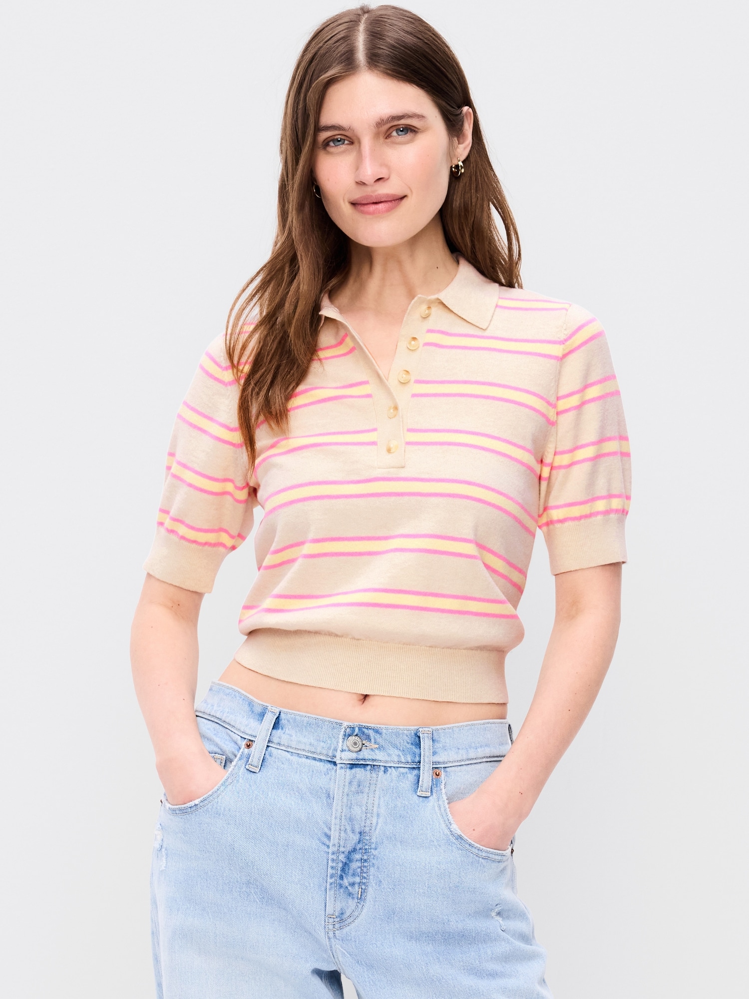 SoSoft Lite Short-Sleeve Cropped Polo