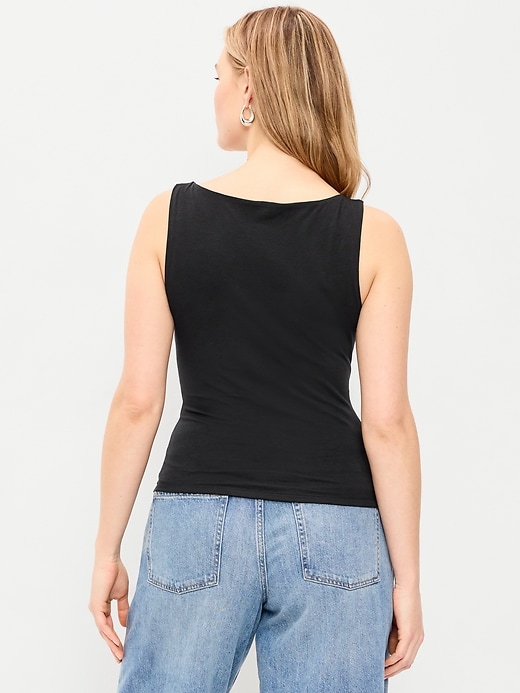 Image number 6 showing, Hug Double-Layer Boat-Neck Top