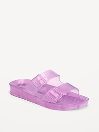 Image number 1 showing, Jelly Buckled Slide Sandals for Girls