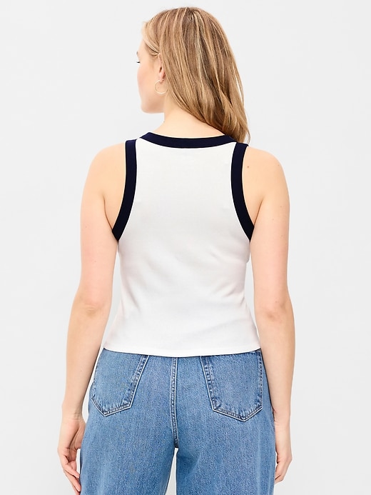 Image number 5 showing, Snug Ribbed Crop Tank Top