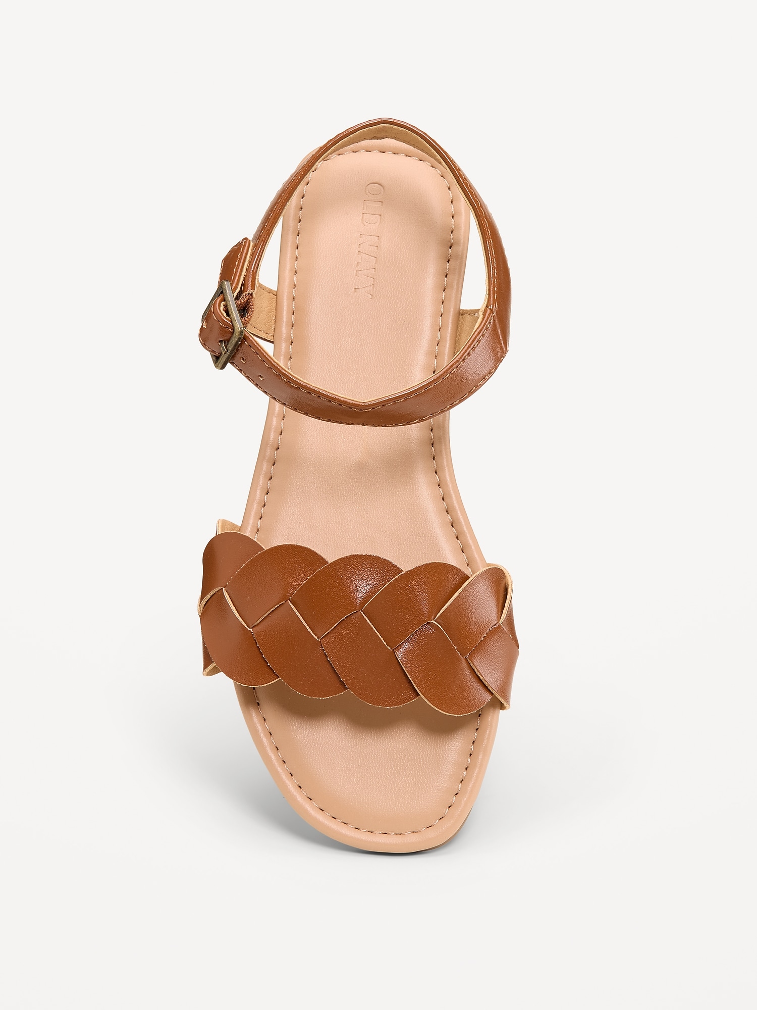 Faux-Leather Braided-Strap Sandals for Girls