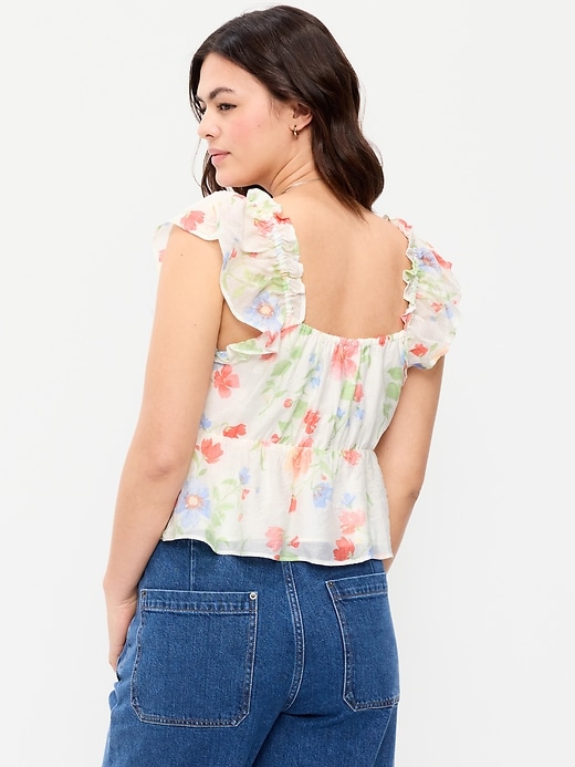 Image number 6 showing, Flutter-Sleeve Fit & Flare Top